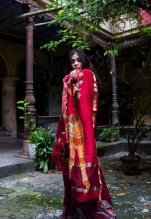 Kota Chikankari sarees - Meher - Panna