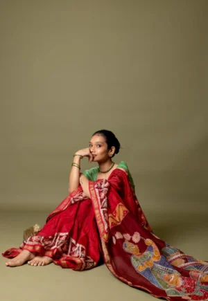 Kota Chikankari sarees - Meher - Panna
