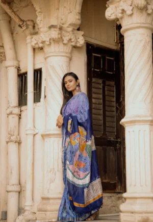 Kota Chikankari sarees - Meher - Panna