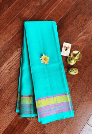 Kanjeevaram Silk - Turquoise Blue