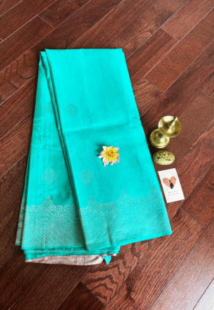 Kanjeevaram Silk - Teal Blue