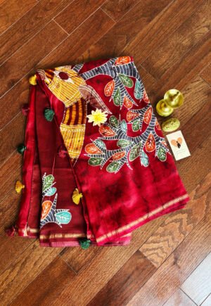 Chanderi Silk - Maroon