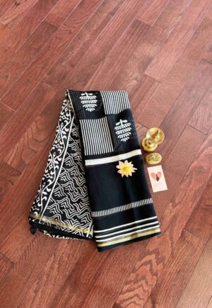 Chanderi Cotton - Black